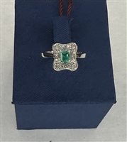 Anello Recarlo Donna in Oro bianco Smeraldo ZL792/BS